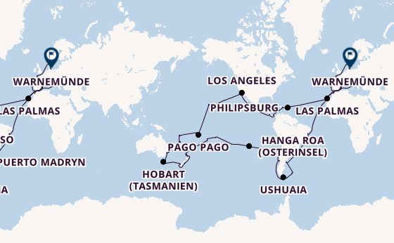 Weltreise ab Genua, Italien auf der MSC Magnifica