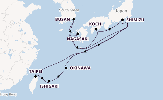 Japan from Australia with the Diamond Princess