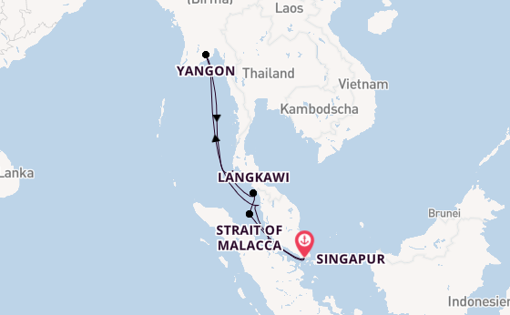 Südostasien ab Singapur, Singapur auf der Azamara Pursuit