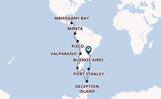 Südamerika ab Miami auf der Azamara Quest