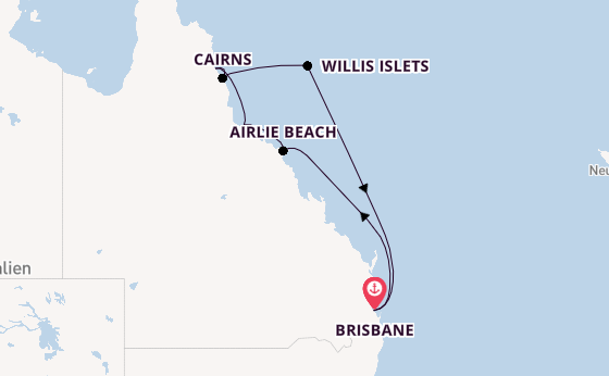 Australien ab Brisbane, Australien auf der Grand Princess