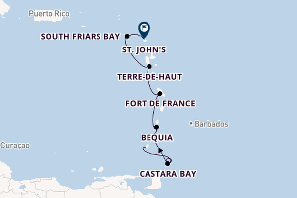Zuidelijke Caraïben vanaf St. George's, Grenada met de Star Clipper