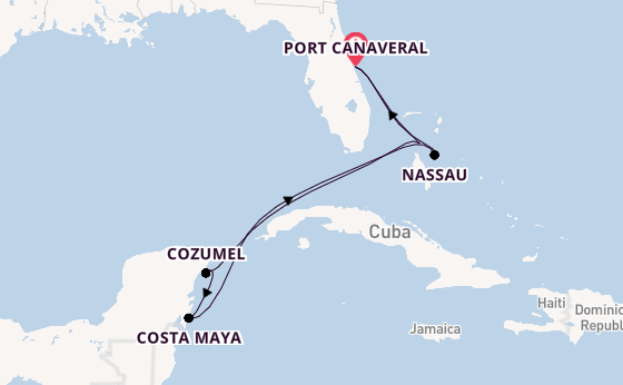 Caribbean from Port Canaveral, Florida, USA with the MSC World Atlantic