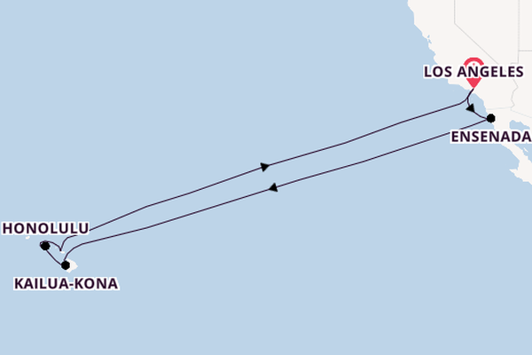 Polynesië vanaf Los Angeles, Verenigde Staten met de Island Princess