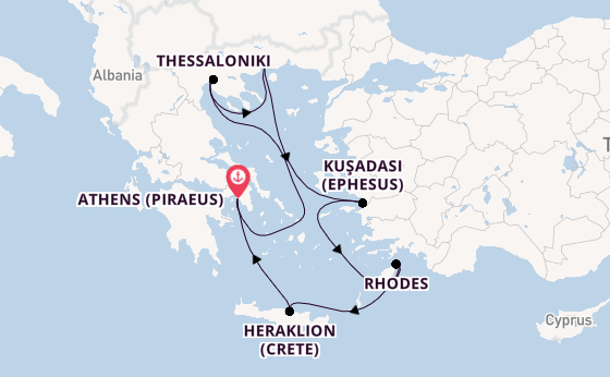 Eastern Mediterranean from Australia with the Celebrity Infinity