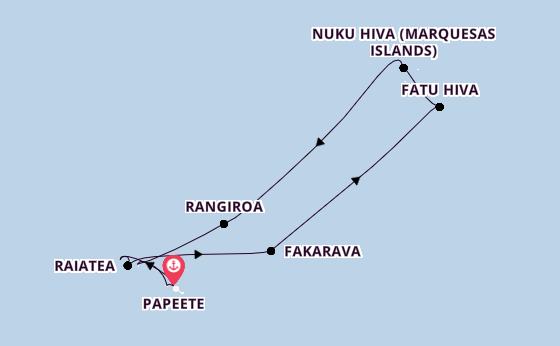 French Polynesia from Papeete, Tahiti, French Polynesia with the Silver Whisper