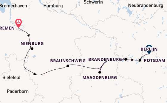 Elbe vanaf Bremen, Duitsland met de VIVA RUBY