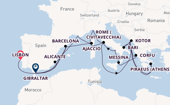 Mediterranean from Lisbon, Portugal with the Oosterdam
