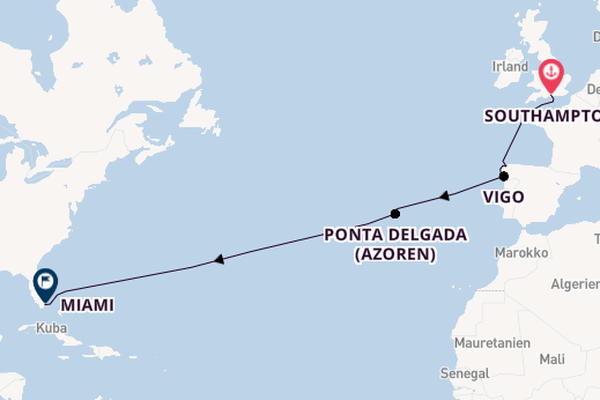 Transatlantik ab Southampton, Großbritannien auf der Freedom of the Seas