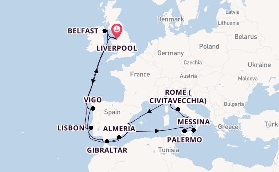 Sailing from Liverpool via Livorno (Florence)