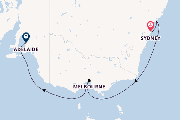 Australië vanaf Sydney, Australië met de Grand Princess