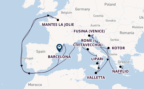 Mediterranean from Piraeus (Athens), Greece with the Seabourn Ovation 