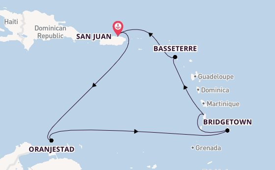 Caribbean vanaf San Juan, Puerto Rico met de Norwegian Viva