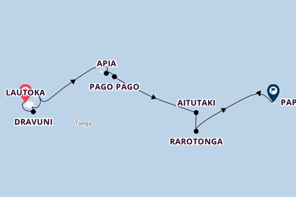 Polynesien ab Lautoka, Fiji auf der Norwegian Sun