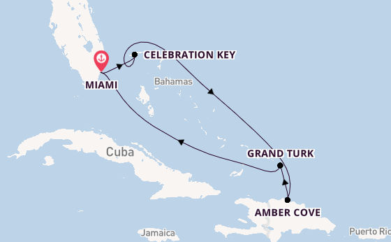 Caribbean vanaf Miami, Verenigde Staten met de Carnival Venezia