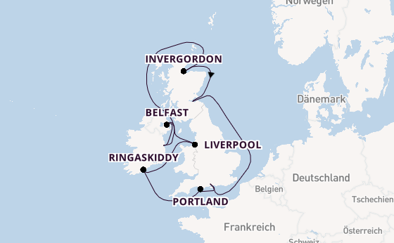 Vereinigtes Königreich ab Southampton, Großbritannien auf der Norwegian Star