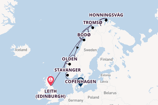British Isles from Leith (Edinburgh), Scotland with the Azamara Journey