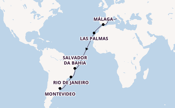 Transatlantic from Rome (Civitavecchia), Italy with the MSC Splendida