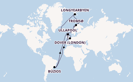 Transatlantic from Greenwich (London), England with the Viking Mars