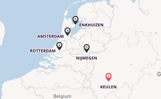 Rijn vanaf Keulen, Duitsland met de MS RHEIN MELODIE