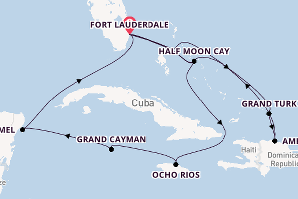 Caribbean vanaf Fort Lauderdale, Verenigde Staten met de Eurodam
