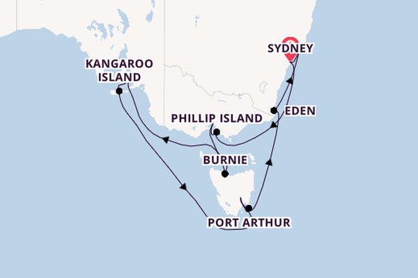 Australië vanaf Sydney, Australië met de Westerdam