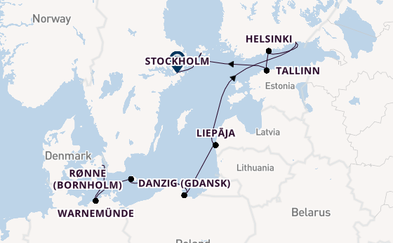 Baltic Sea from Copenhagen, Denmark with the Azamara Quest
