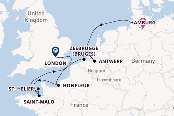 United Kingdom from Hamburg, Germany with the Seabourn Quest