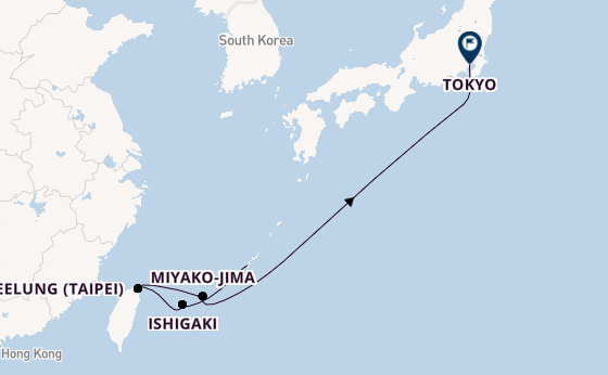 Japan from Naha (Okinawa), Japan with the MSC Bellissima
