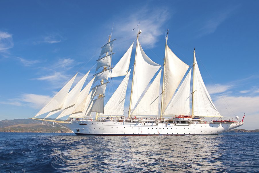 at sea