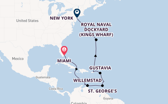 Caribbean vanaf Miami, Verenigde Staten met de Seven Seas Prestige