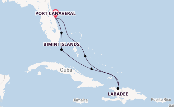 Caribbean from Port Canaveral, Florida with the Adventure of the Seas