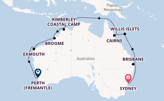 Australien ab Sydney auf der Sapphire Princess
