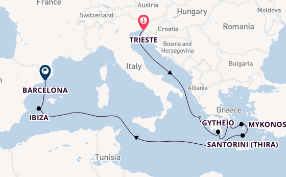 Mediterranean from Trieste, Italy with the Seven Seas Prestige