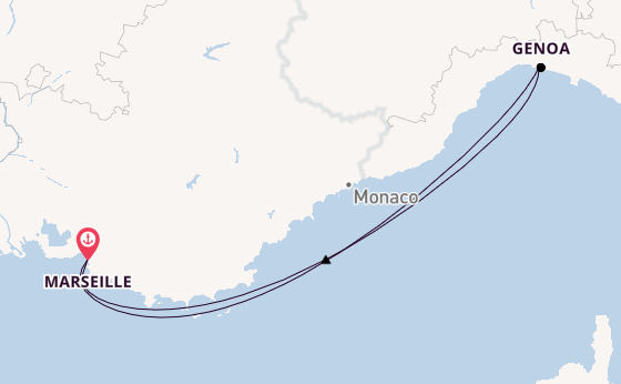 Western Mediterranean from Marseille, France with the MSC Musica