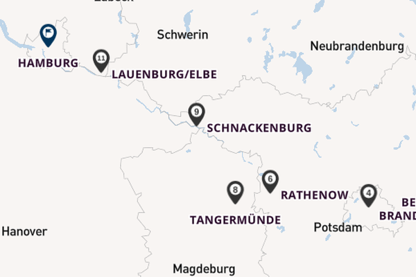 Elbe ab Berlin-Spandau, Deutschland auf der MS Sans Souci