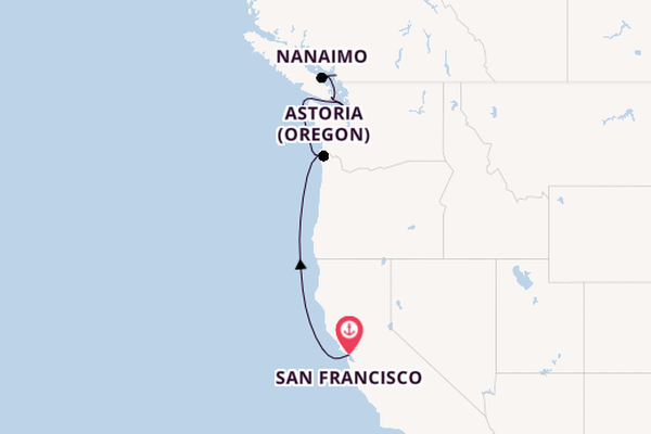 USA Westküste ab San Francisco, USA auf der Seven Seas Splendor