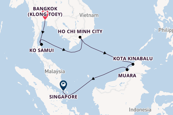  Luxury Temples & Tropical Isles Cruise with Bangkok Stay