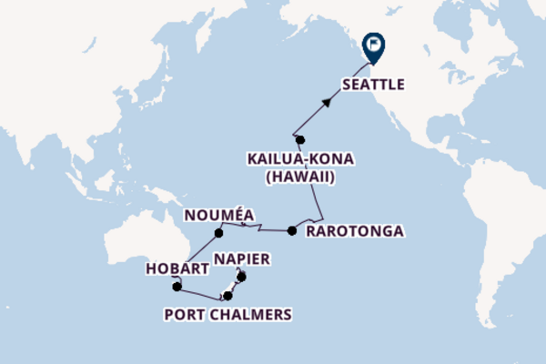 Transpacific from Auckland, New Zealand with the Noordam