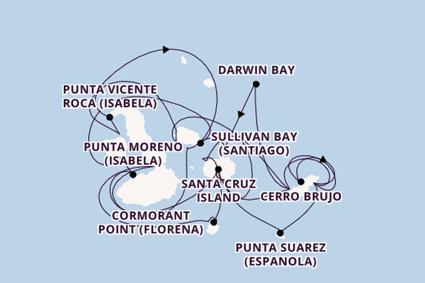 Galapagos Eilanden vanaf San Cristobal Island, Galapagos Eilanden, Ecuador met de Silver Origin