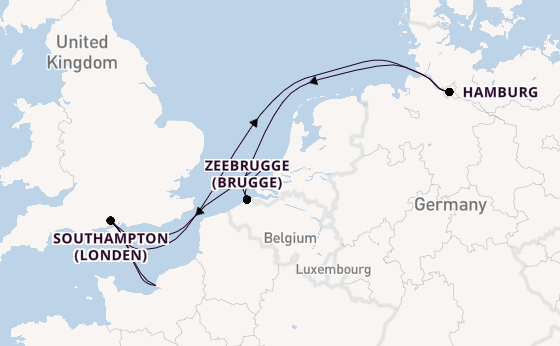 Engeland vanaf Le Havre (Parijs), Frankrijk met de MSC Preziosa