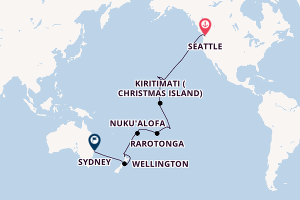Transpazifik ab Seattle, USA auf der Noordam