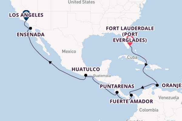 Central America from Fort Lauderdale (Port Everglades), Florida with the Island Princess