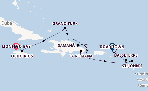 Caribbean vanaf Montego Bay met AIDAluna