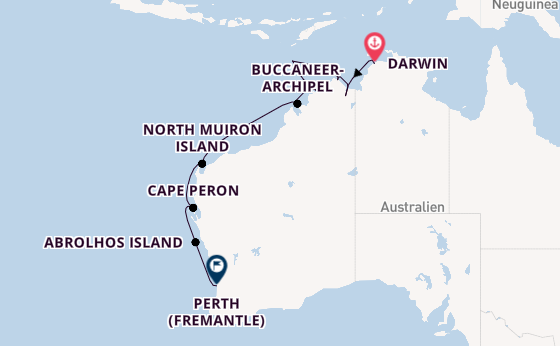 Australien ab Darwin, Australien auf der Silver Cloud