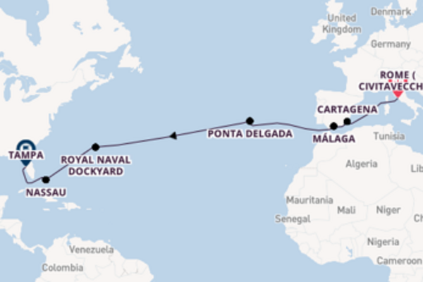 Transatlantic from Rome (Civitavecchia), Italy with the Celebrity Constellation