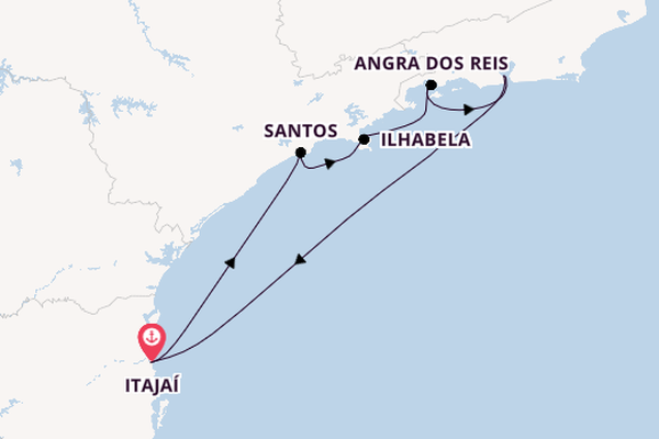Brazil from Itajaí, Brazil with the MSC Lirica