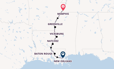 United States from Memphis, Tennessee, USA with the Viking Mississippi
