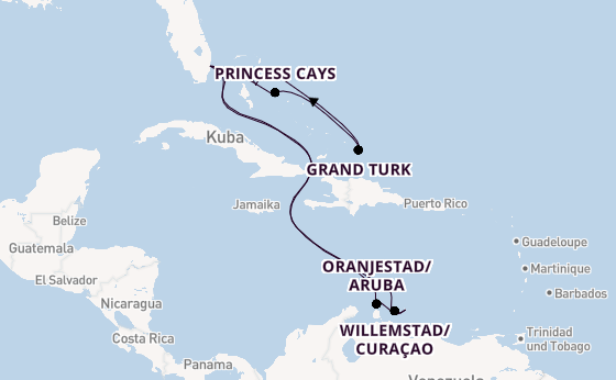 Karibik ab Fort Lauderdale (Port Everglades), USA auf der Regal Princess