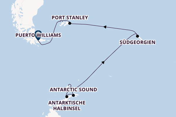 Südamerika ab King George Island, Antarktis auf der Silver Endeavour